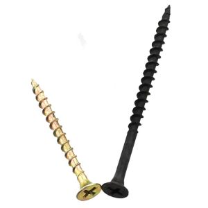 POWER&STRONG | Stainless Steel Self-Tapping Screws with Zinc Coating Hardened Coarse Thread Countersunk Cross Head Wood Screws