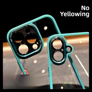 DAIMANG | High-End Non Yellowing New Model Compatible Apple 16Promax Phone Case Full Cover Transparent Glass Ultra Attractive Mens P Green iPhone Instant Transformation
