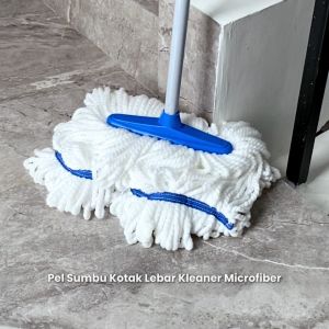 Kleaner Alat Pel Sumbu Kotak Lebar 21 cm Microfiber