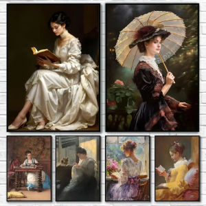 1000Pieces Jigsaw Puzzle Woman Reading Vintage Scene Art For Adults Great Weekend Relaxation And Family Fun