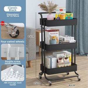 Multifunction Home Multi-layer Rolling Storage Shelf