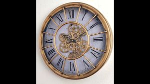 นาฬิกาฟันเฟือง CLASSIC GOLD ตัวเลข นาฬิกา คุณสมบัติของแขวน เฟืองหมุน และเฟือง GEAR wall clock