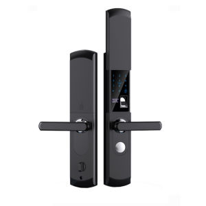 【3 Year Warranty】Snail Home Fingerprint Lock Biometric Automatic Sliding Cover Smart Door Lock Home Security Intelligent Electronic Door Lock Fingerprint/IC card/Passcode /Key Unlock Main door lock for Home Hotel Office fit All Door Universal adjustment