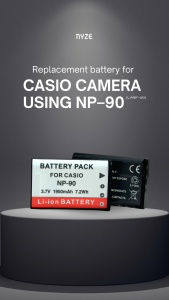 [NYZE] NP-90 Replacement Battery for Casio Cameras using NP90 Battery Type