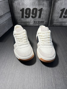 Casual Sport Shoes for Men Trendy Brand Breathable Mesh Lined Flat Heel round Toe Rubber Outsole Stitched Seams Spring Autumn