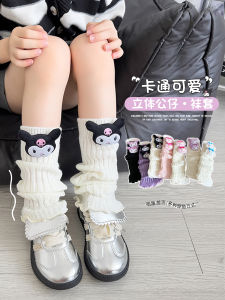 Childrens Leg Socks Covers Spring Autumn Cartoon White Kurokos Girl Long Tube Socks Autumn Winter Cinnamon Dog Doll