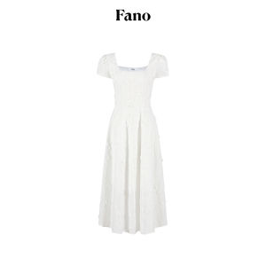 Fano | Đầm Dáng A Cổ Tròn Cotton Mềm