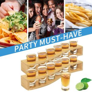 10ml Glass Liquor Shot Glasses Set - Durable Baijiu/Whiskey Cups for Home Hotel & Bar Moutai-Style Mini Spirits Accessories
