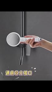 1pc Dual Modes Shower Head With Stop Button Booster Shower Head Handheld Rainfall Showerhead Faucet Bathroom Accessories