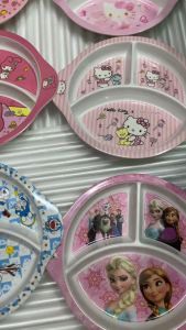 [ราคายอดนิยม 1.55 บาท] จานข้าวเด็ก จานรับประทานอาหารเด็ก จานเมลามีน จามชามานอาหารเด็ก จานหลุม ถาดหลุม จานฟางข้าว จานการ์ตูนดิสนีย