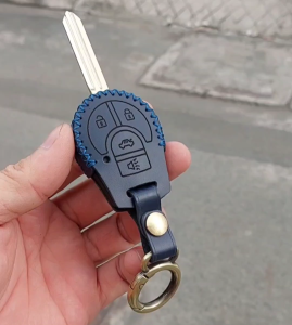 Bao da chìa khoá Nissan Xtrail Teana Terra Navara Sunny Chìa Cơ handmade da thật
