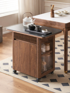 YUANSHI YUANSU | Moveable Walnut Wooden Side Table