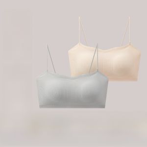 HUACHENGSHI | Push-up Backless Anti-Slip Thin Shoulder Strap Sports Bra