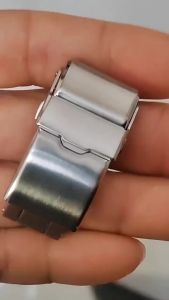 Khóa Đồng Hồ Bằng Thép Không Gỉ 16mm 18mm Nút Bạc Gấp Cho Phụ Kiện Dây Đeo Đồng Hồ Kim Loại Nam Seiko Breitling