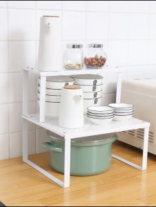 Stackable Pantry Storage Racks Plates Storage Home Racks Kitchen Cabinet Shelf Organizers