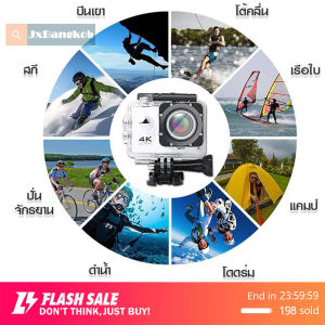 Ekcam กล้อง Action Camera กล้องกันน้ำ 4K 60fps มีWiFi กล้องติดหมวก ของแท้ ระยะเวลาการรับประกันสินค้า