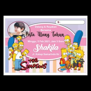 100 pcs dan 50 pcs undangan ultah anak