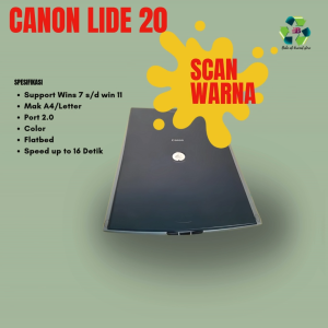 Scanner Pemindai Canon lide 20 Color dokumen Color  support win 11 Tak Perlu Adaftor