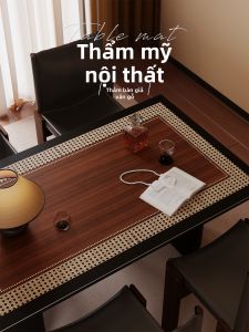 HOUGOUXIANG | Oil-Resistant Water-Repellent Wash-Free Retro Table Mat