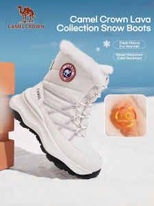 CAMEL CROWN Winter Snow Boots for Women | Warm Fur Lined Short Boots Fashion Platform Ankle Boots Outdoor Waterproof Non-Slip Cotton Shoes Casual Comfortable Walking Shoes