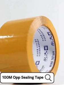 [Ready Stock] [100m OPP Sealing Tape] High Quality Brown Yellow Clear Transparent White Packing Tape Fragile Strong Sticky Adhesive Tape Cellophane Tape Parcel Box Packing Courier Bag Stationery Office Supplies Courier Company