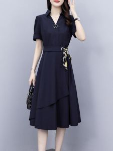 DAIXIANGFEIZI | Slim Waist Concealing Stomach A-Line Dress