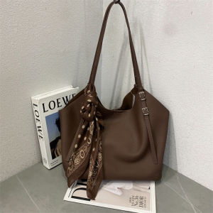 2025 New Fashion Korean Style Soft Leather Tote Bag Casual Slouchy Style Arm Shoulder Bag Handbag Women Lychee Pattern