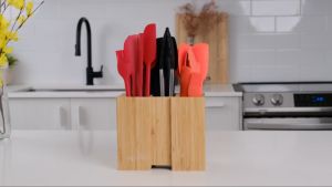 Silicone Kitchen Utensils Set Heat Resistant Cooking Baking Tool Nonstick Cookware Food Tongs Whisk Spatula Brush 5pcs