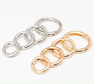 Móc Khóa Hình Tròn Bằng Kim Loại Cho Dây Túi Xách