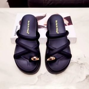 Dép Xỏ Ngón Đính Nhẫn - Dép Đế Đế Bằng 4 Phân Quai Chéo Full Box Cao Cấp 9837