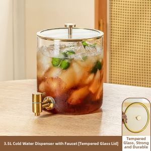 CRISTALGLASS | Commercial Glass Drink Dispenser With Tap High Heat Resistant