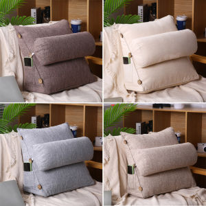 Bed Headrest Cushion 3D Linen Sofa