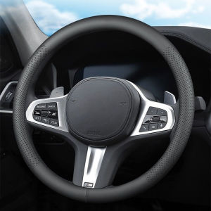 Minimalist Style Car PU Leather Steering Wheel Cover For Suzuki Swift Grand Vitara Jimny Ertiga SX4 Alto Ciaz Dzire APV S-Cross XL7 Ultra-Thin Breathable Auto Decoration Accessorie