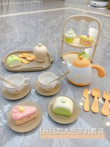 Artificial Teapot Tea Set Girl Cake Dessert Stand Afternoon Tea Kitchen Toy Kindergarten Tea Set Coffee Pot