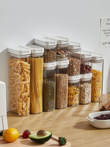 Food Grade Plastic Sealed Storage Container Kitchen Grain Rice Food Storage Box Durable Airtight Bin for Home Kitchen