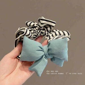 Yellow Ribbon Stuffed Bow Hair Band Striped
