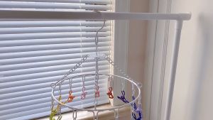 Móc Tròn Inox Phơi Đồ Lót/Vớ 16 Kẹp 7 Sắc Cầu Vòng Xoay 360° Đa Năng Tiện Dụng 27cm