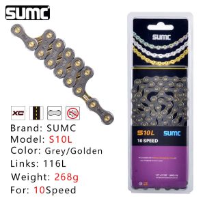 MEROCA | SUMC Bicycle Chain 8 9 10 11 12 Speed MTB Mountain Road Bike Chains for Shiman* 8s 9s 10s 11s 12s Titanium Ultralight Part
