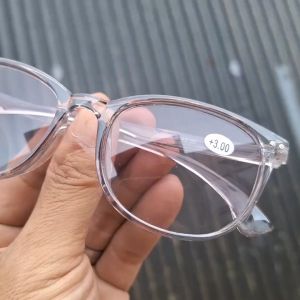 Kacamata Baca Wanita OVAL Gradient Hitam Ukuran Medium Frame Metal Optik Asli Ori