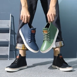 FECHENG 2023 Men Rainboots Slip Water Shoes Fishing Boots Short Rubber Rain Boots Man Bot Garden Boots Men Lovers Shoes