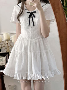 Lala Sauce Early Kawakami Snow Original Design Sweet Cute Summer Cotton Dress Soft Girl Style Preorder mid High Waist Lolita