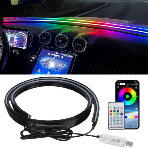 Symphony RGB 64 Color Front Windshield Dashboard LED Ambient Strip Light For Tesla Model 3 Y 2019-2025 Interior Atmosphere Lamps