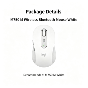Logitech | Practical Business Logitech M750 Bluetooth MouseCurved Ergonomic Shape6 Custom Buttons4000 DPI Max Sensitivity For Desktop La