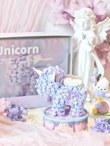 Romantic Unicorn Puzzle Toy Floral Decorative Assembly Intellectual Plaything Ideal Birthday Gift for Girlfriend over 6 Years Old