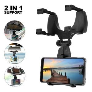 Giá đỡ điện thoại ô tô lên gương chiếu hậu xe ô tô kẹp xe hơi giá treo gương chiếu hậu