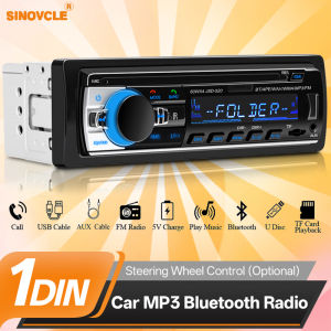 SINOVCLE Car Radio 1 din Stereo MP3 Player Digital Bluetooth FM ISO Power Aux Input USB Handsfree Universal Auto Radio