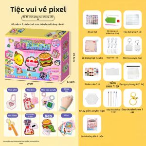 XIONGBUFAN | Bộ Đồ Chơi DIY Pixel Cho Bé Gái Không Cần Ủi