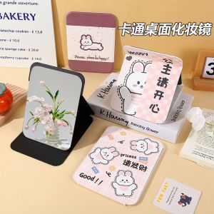 For Home Makeup Mirror Portable Portable Foldable Student Dormitory Small Mirror Large Desktop Desktop Stand Dressing Mirror
