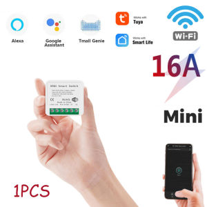 16A Two Way Control Tuya/Smartlife APP Remote Control for Alexa Google Home Automation DIY WiFi Mini Smart Light Switch