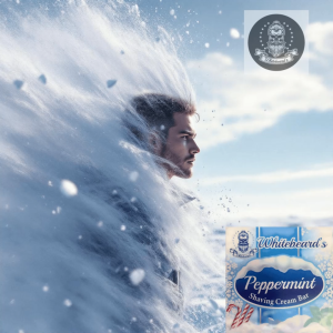 Whitebeard Mens Premium Peppermint Shaving Cream Soap Bar